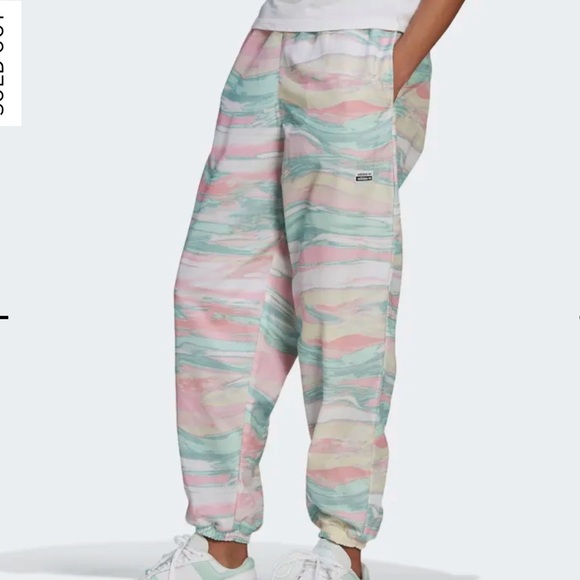Adidas Marble Print Track Pants - Picture 2 of 8